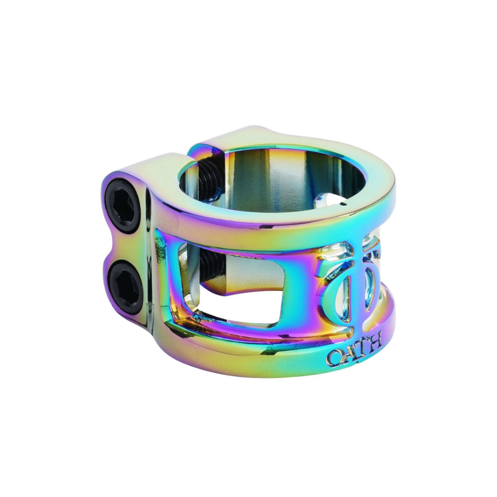 Oath Cage V2 Double - Scooter Clamp Neo Chrome Angle