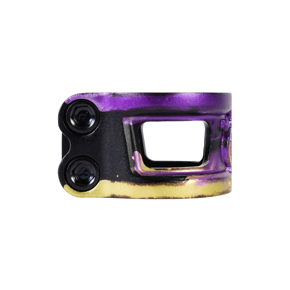 Oath Cage V2 Double HIC IHC Scooter Clamp Black Purple Yellow Side