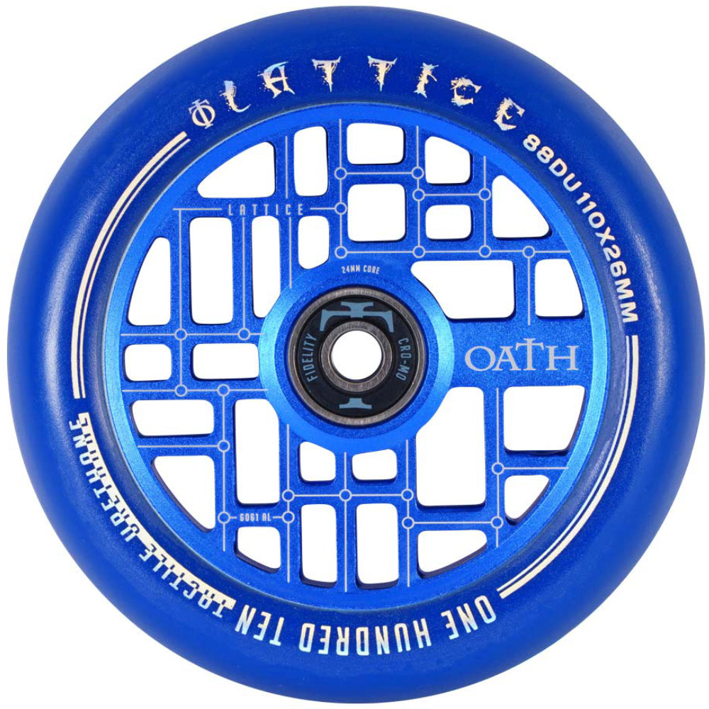 Oath Lattice 110x26mm Scooter Wheels Blue
