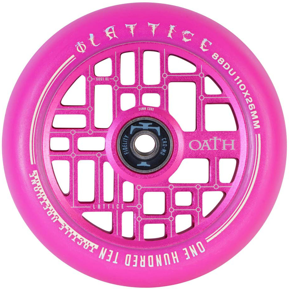 Oath Lattice 110x26mm Scooter Wheels Pink