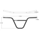 Odyssey Aaron Ross Boss V2 Black 9.25 BMX Bar Specs