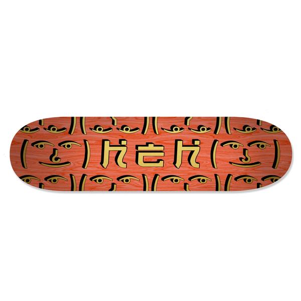 HEH OG Gold Logo Orange Top / Bottom - Skateboard Deck