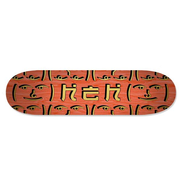 HEH OG Gold Logo Orange Top / Bottom - Skateboard Deck