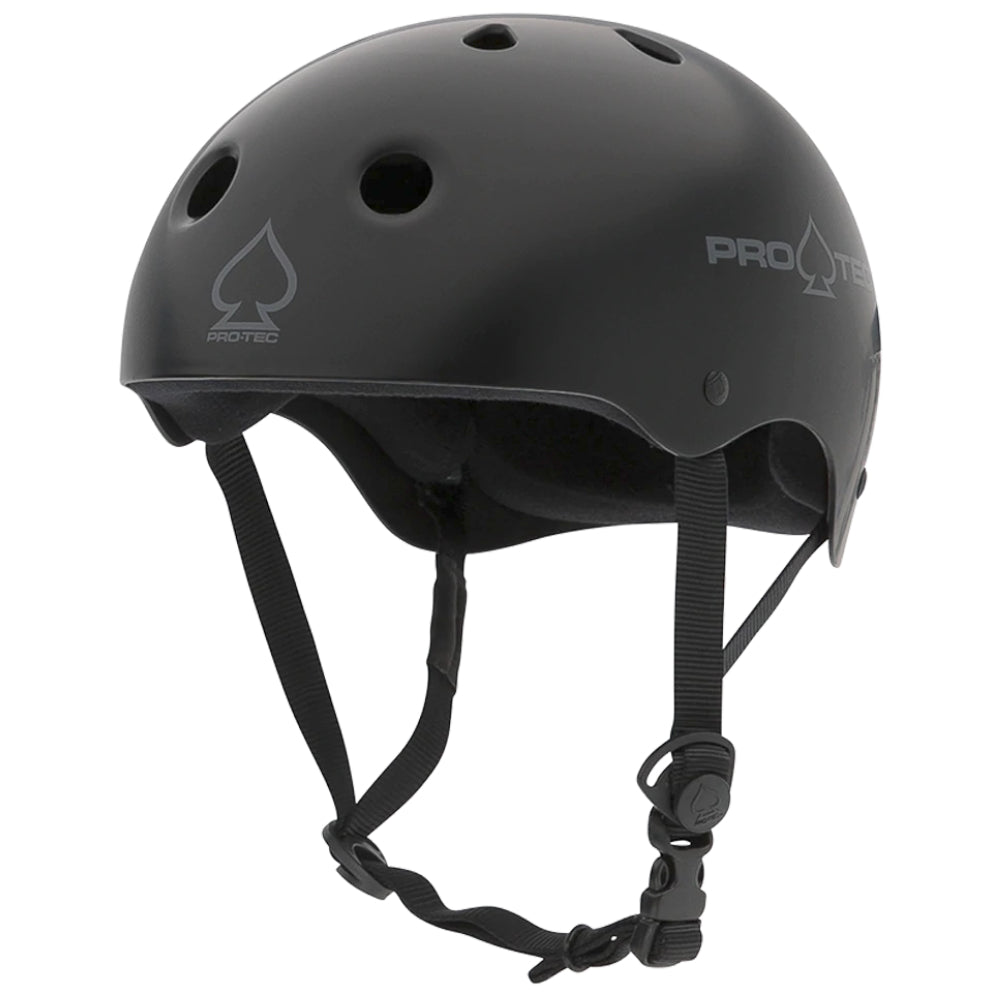 PRO-TEC Classic Skate Matte Black - Helmet Front Left