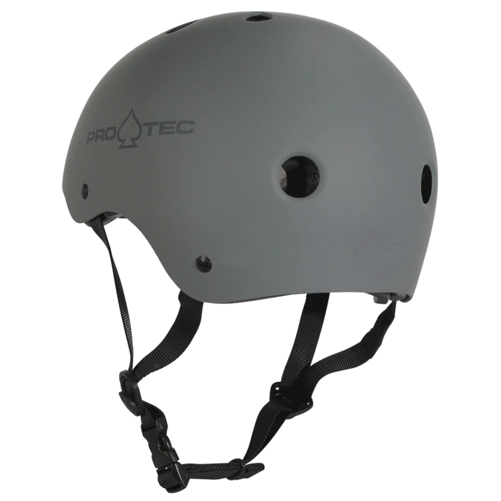 PRO-TEC Classic Skate Matte Grey - Helmet Left Back