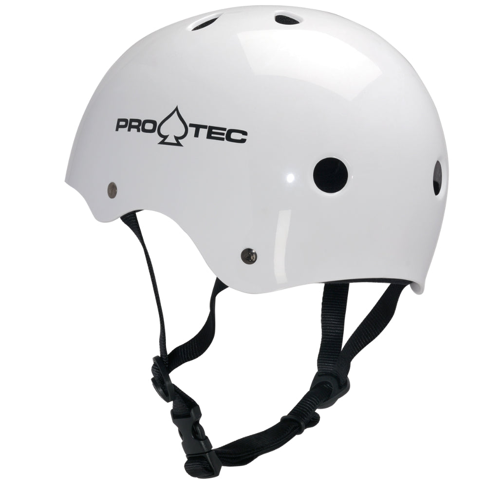 PRO-TEC Classic Skate White - Helmet Left Back
