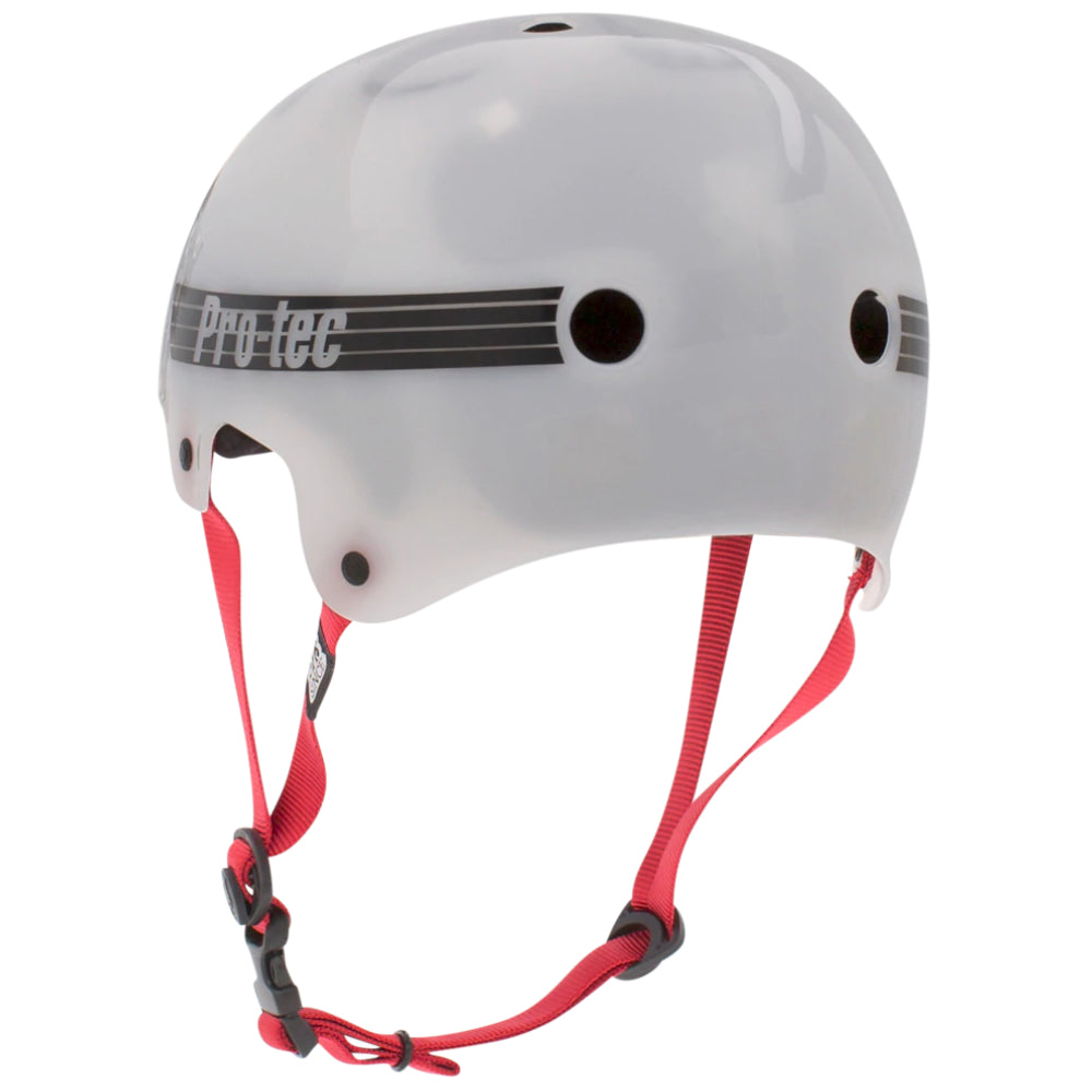 PRO-TEC The Bucky Translucent White Helmet Left Back