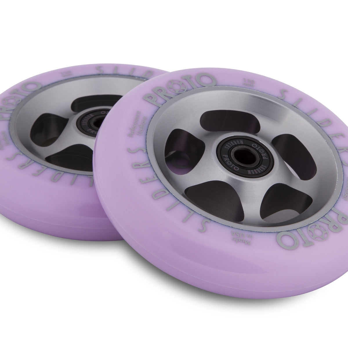 Proto Faded Sliders Pastel Purple / Ghost Grey, Scooter Wheels, Pair