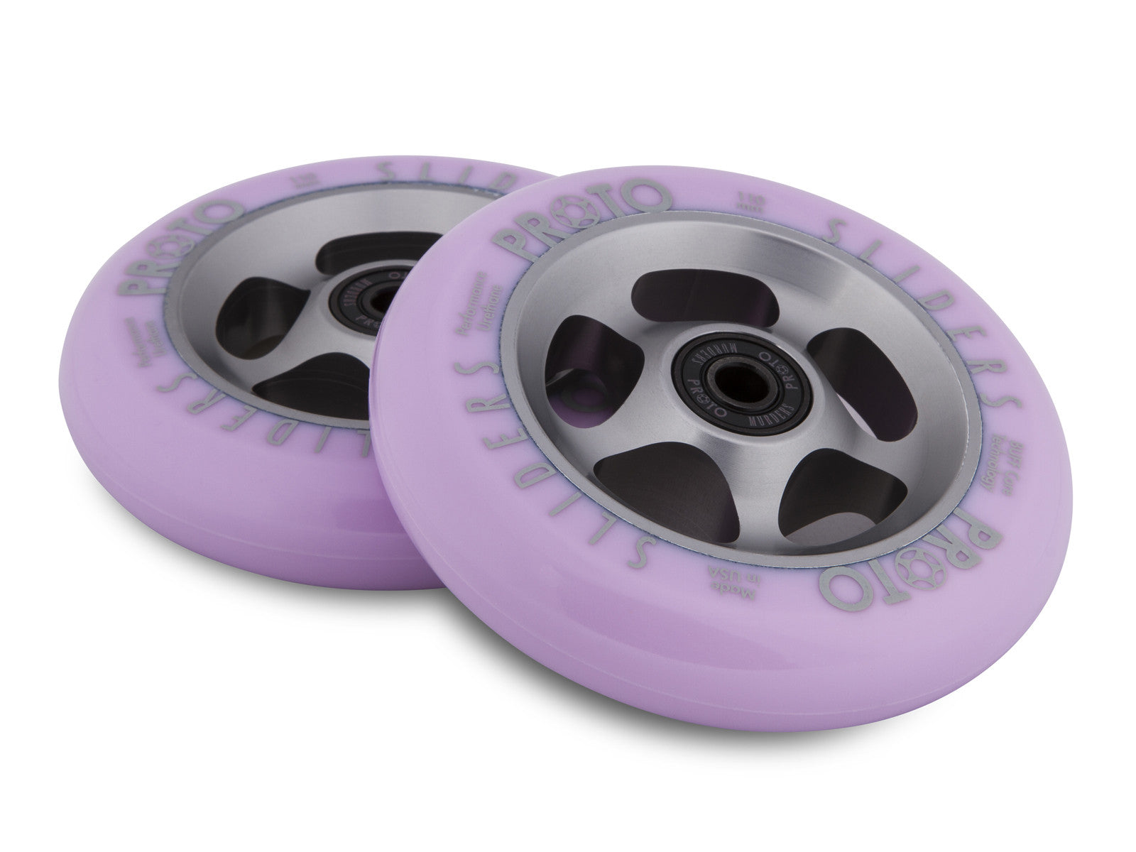 Proto Faded Sliders Pastel Purple / Ghost Grey, Scooter Wheels, Pair