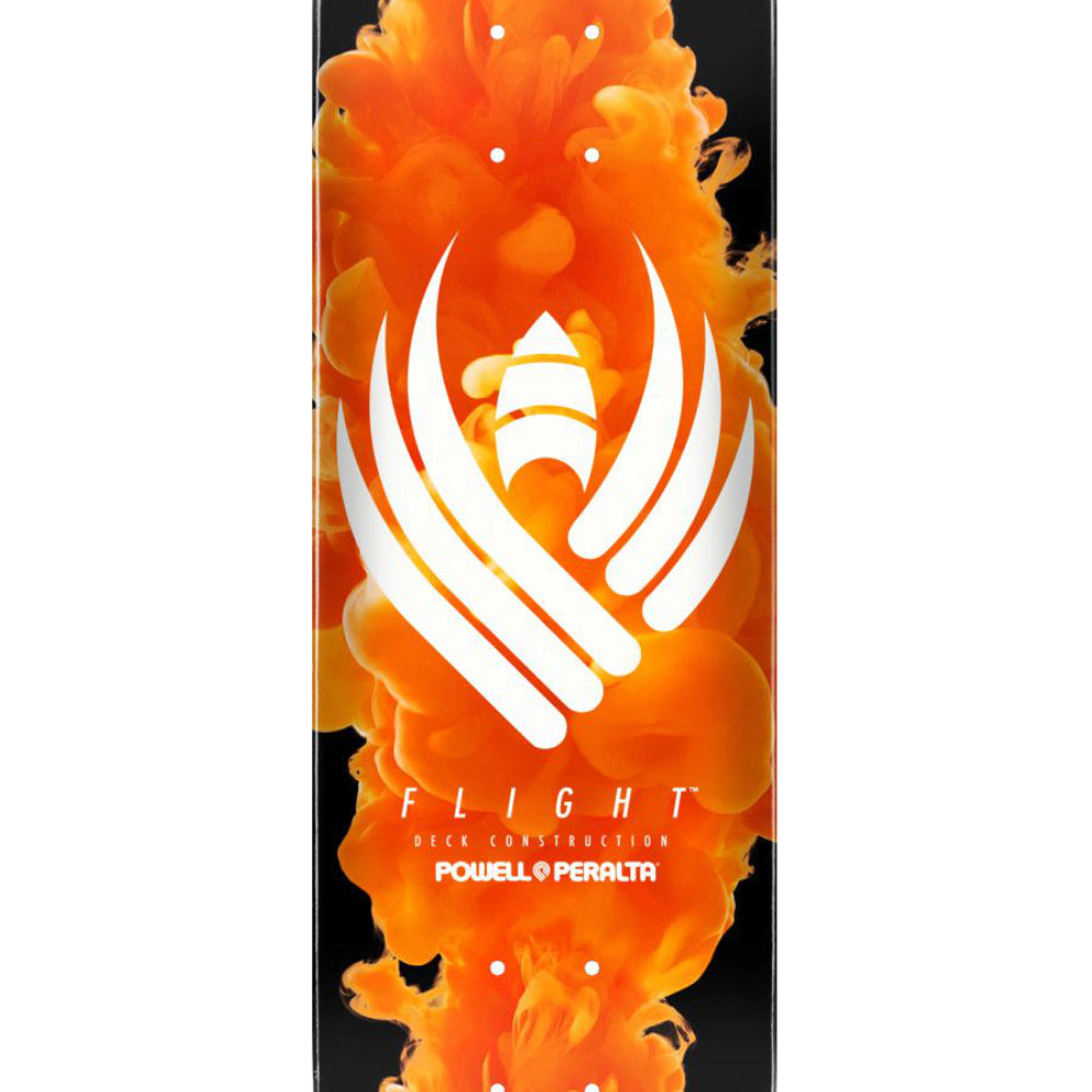 Powell Peralta Flight Color Burst Orange 9.0 - Skateboard Deck Close Up