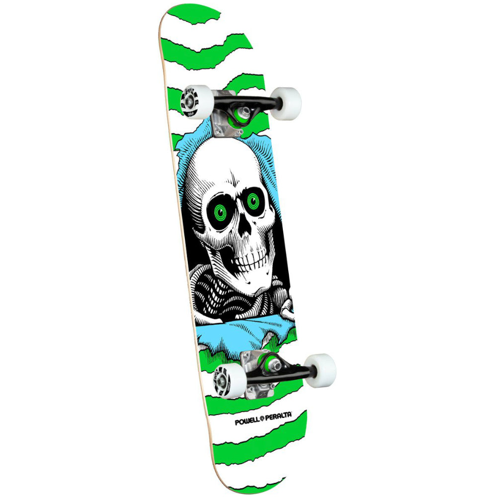 Powell Peralta Ripper One Off Green 7.5 - Skateboard Complete Angle