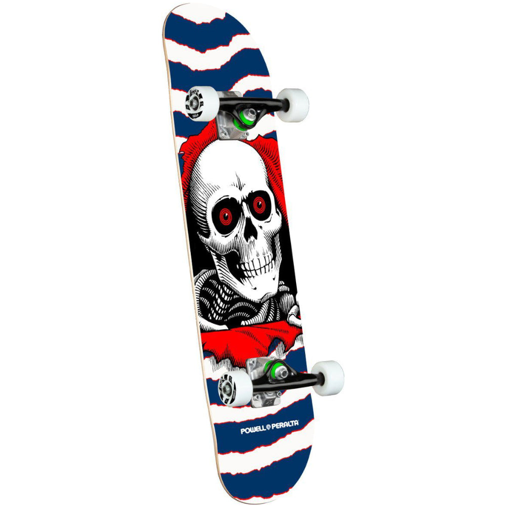 Powell Peralta Ripper One Off Navy 7.75 - Skateboard Complete Angle
