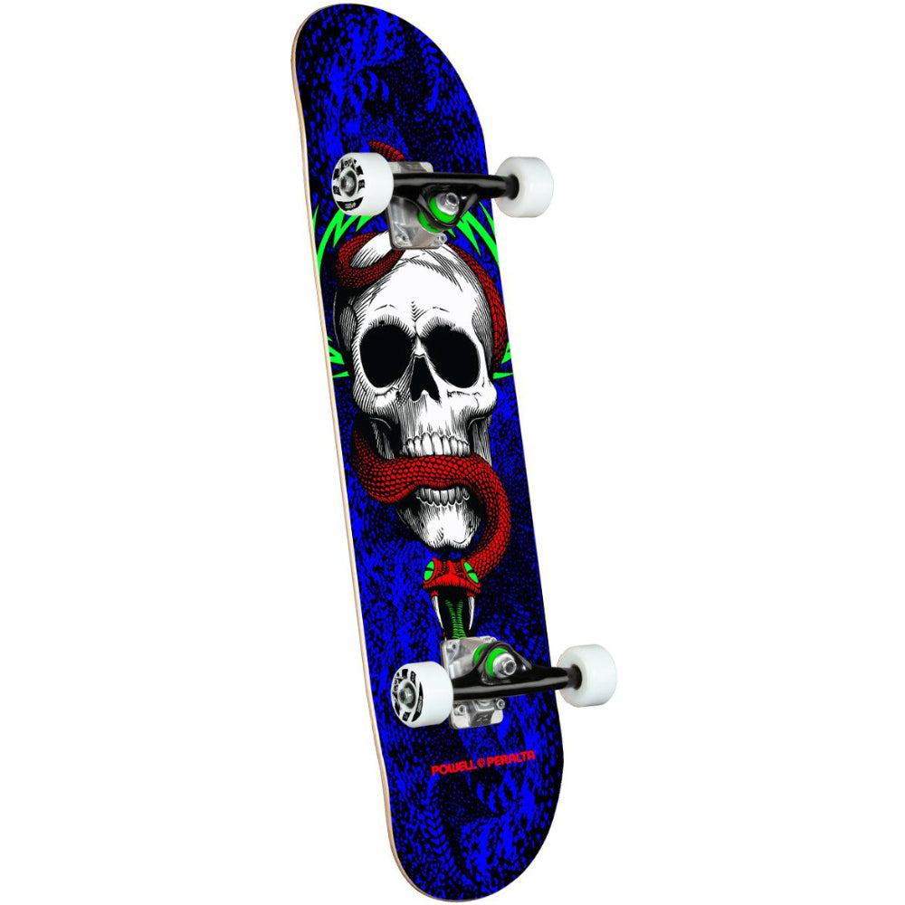 Powell Peralta Skull And Snake Off Royal 7.75 - Skateboard Complete Angle