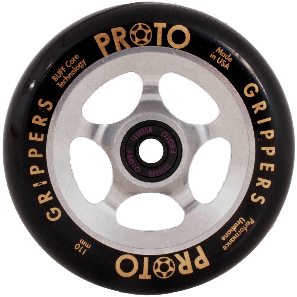 Proto Grippers Raw Black PU (PAIR) - Scooter Wheels