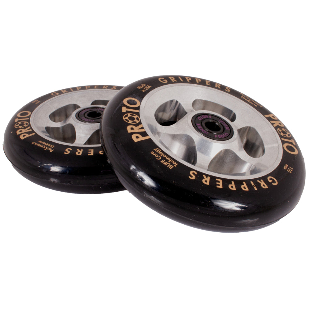 Proto Grippers Raw Black PU (PAIR) - Scooter Wheels Set