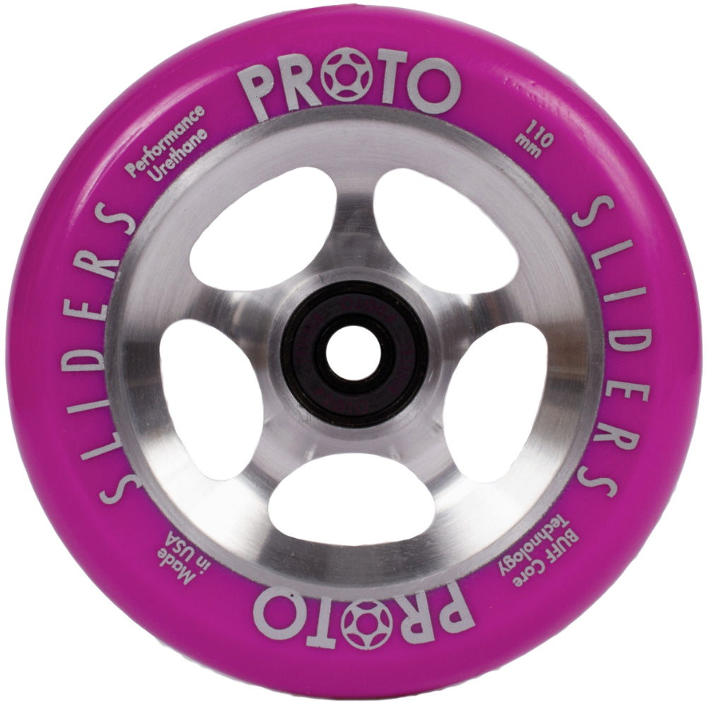 Proto StarBright Sliders Neon Purple 110mm Freestyle Scooter Wheels