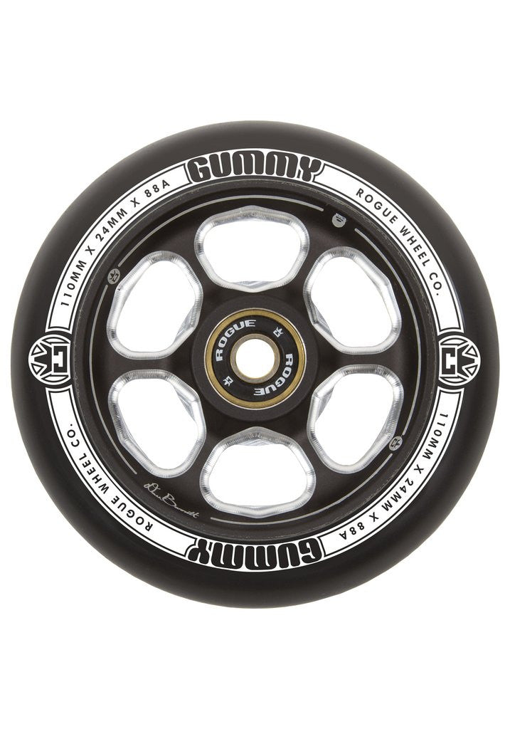 Rogue Dan Barret Signature Gummy (Pair), Scooter Wheels, Black Black