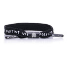 Rastaclat Womens Single Lace Positive Vibes Black - Bracelet