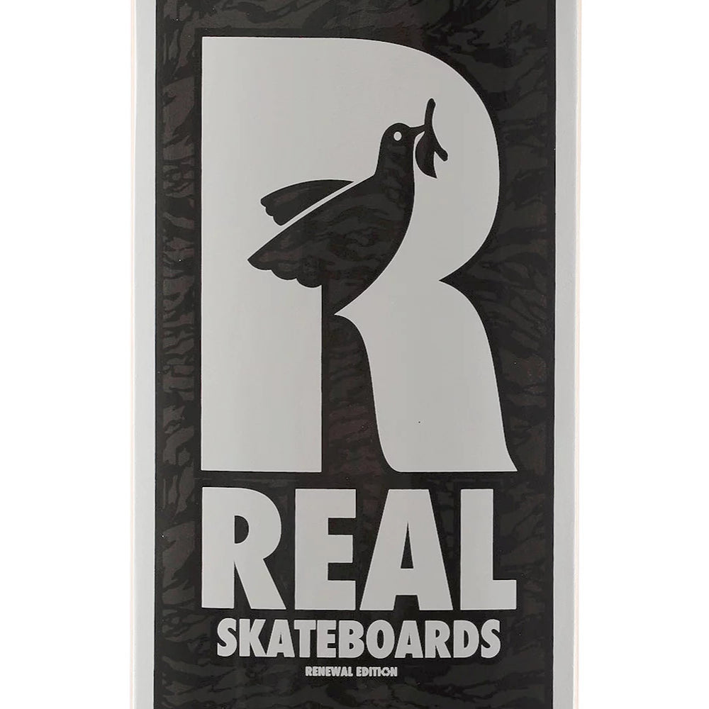 Real Doves Redux Renewal Black 8.25 Skateboard Deck Close Up