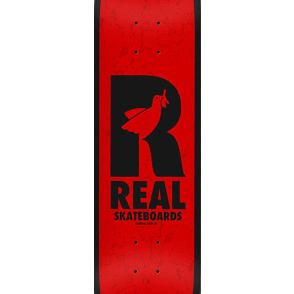 Real Doves Redux Renewals Red 8.5 Skateboard Deck Close Up