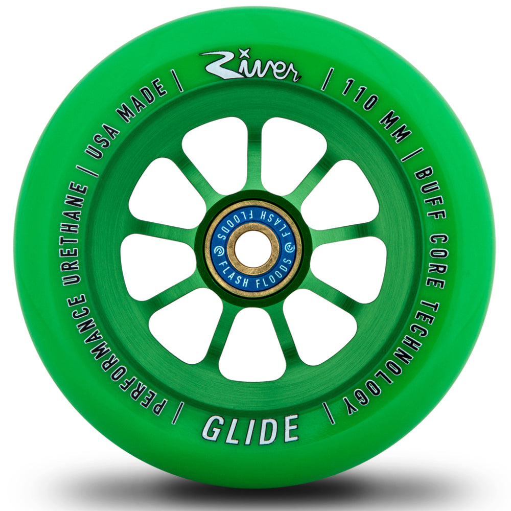 River Glides Emerald 110mm Freestyle Scooter Wheels Made In USA
