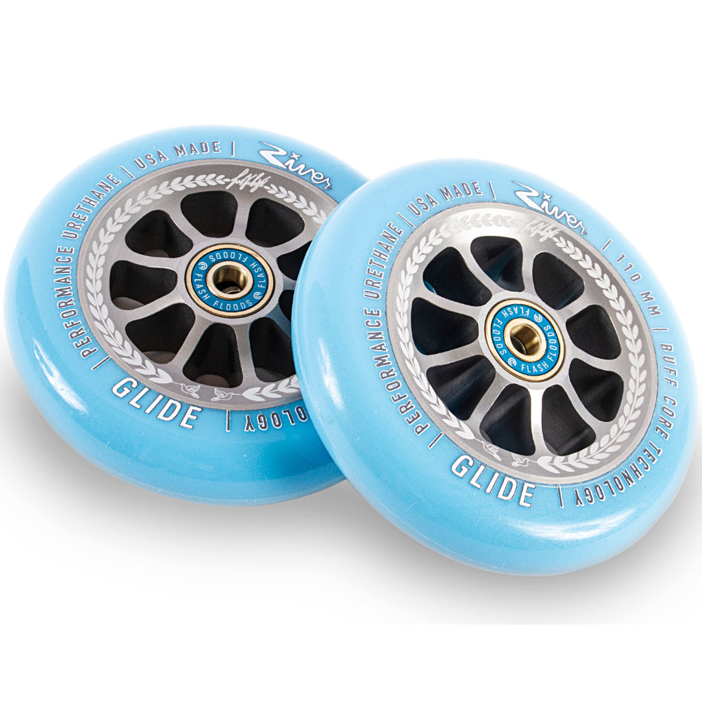 River Glides Serenity Juzzy Carter 110mm (PAIR) - Scooter Wheels Angle Set