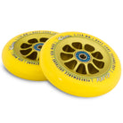 River Rapids Natural Sunrise Yellow 110mm (PAIR) - Scooter Wheels Set Of 2 Close Up