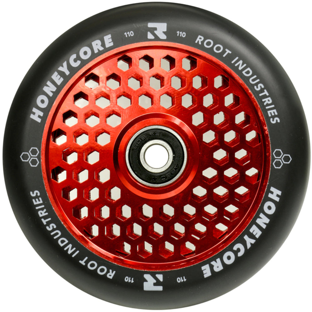 Root Industries Honeycore 110mm Black PU Freestyle Scooter Wheel Red