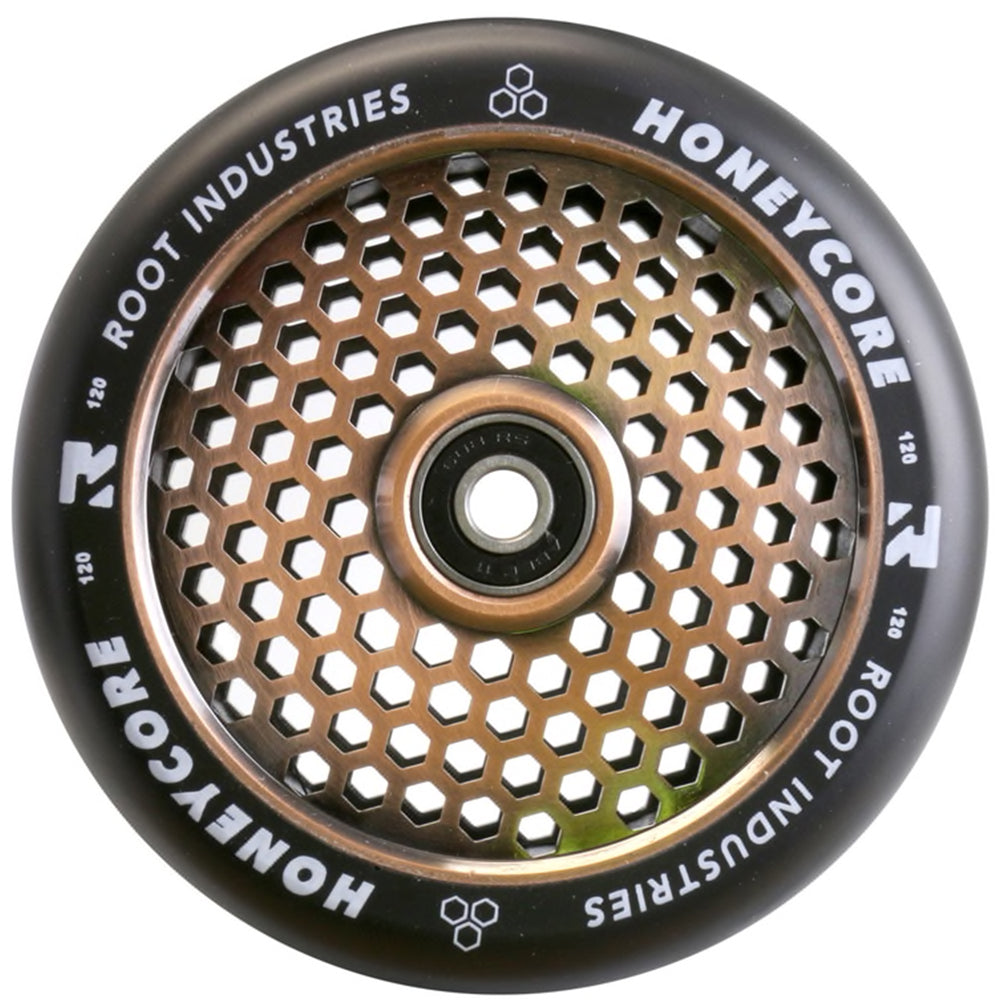 Root Industries Honeycore 120mm Black Urethane (PAIR) - Scooter Wheels Coppertone