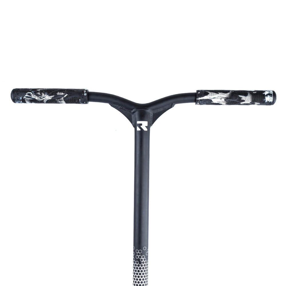 Root Industries Invictus 2 - Scooter Complete Black White Aluminium Bar Swirl Grips
