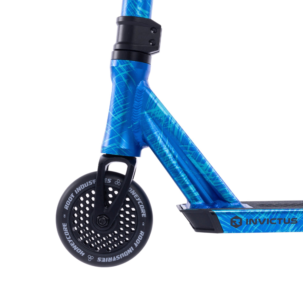 Root Industries Invictus 2 ETCH Freestyle Scooter Complete Blue Honeycore 110mm Wheels