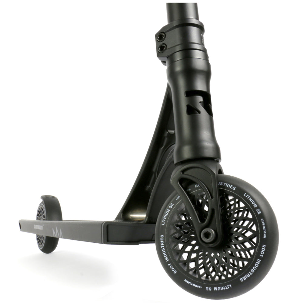 Root Industries Lithium Lotus SE - Scooter Complete Black Close Up Wheel