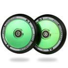 Root Industries AirWheels 110mm Black Urethane Freestyle Scooter Wheels Hollow Core Green