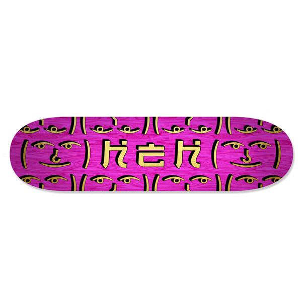HEH OG Gold Logo Pink Top / Bottom - Skateboard Deck