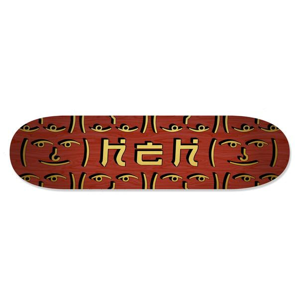 HEH OG Gold Logo Red Top / Bottom - Skateboard Deck