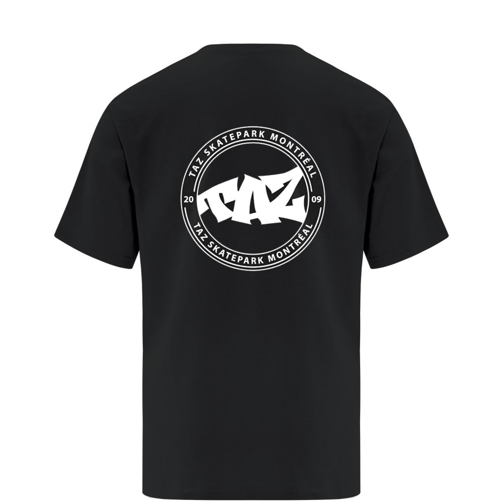 TAZ Youth T-Shirt Rounded Black Back