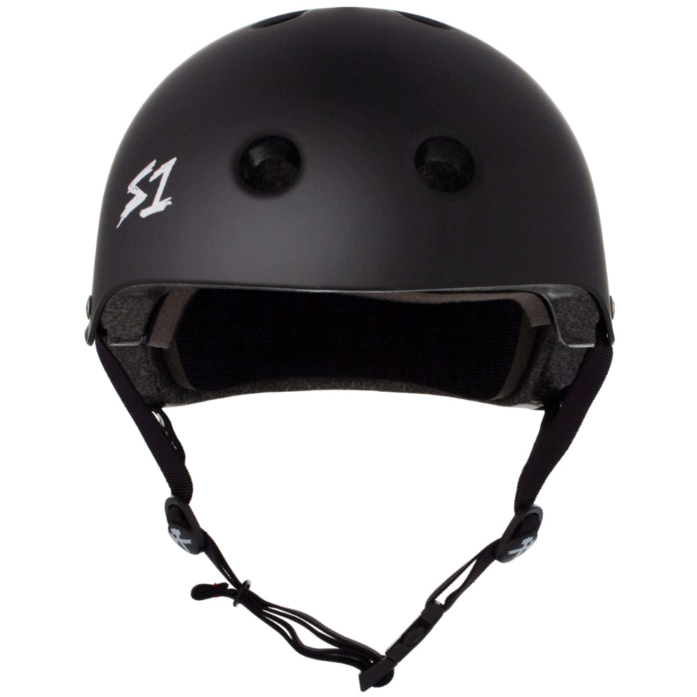 S1 Lifer Matte Black White CERTIFIED - Helmet Front