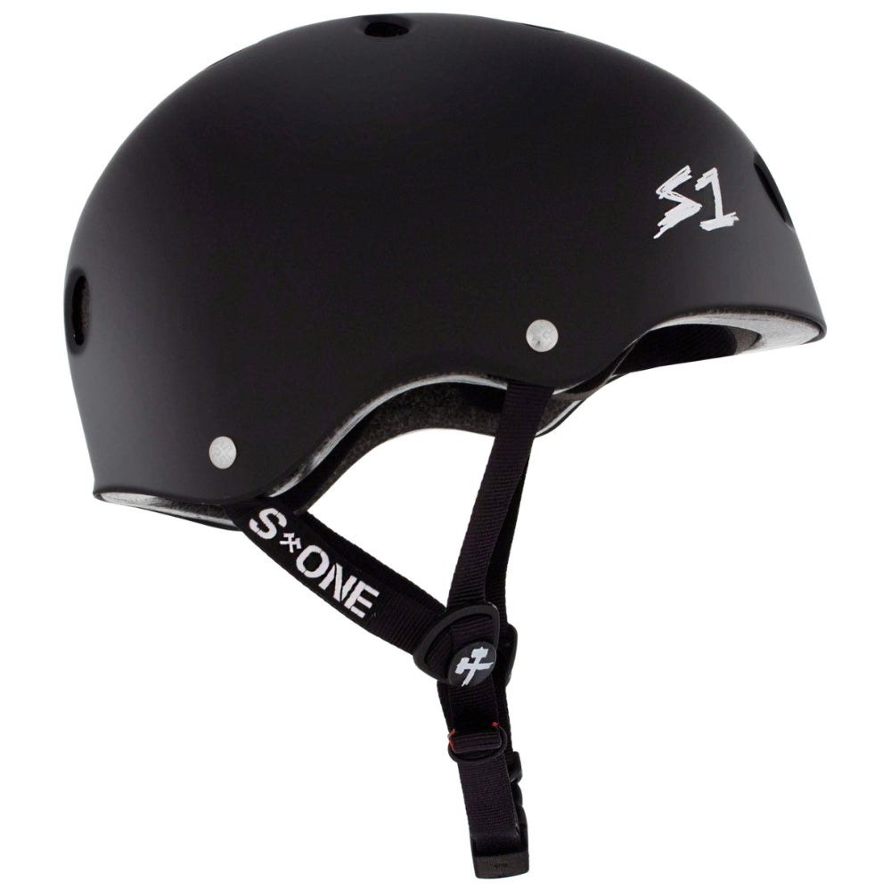S1 Lifer Matte Black White CERTIFIED - Helmet Side