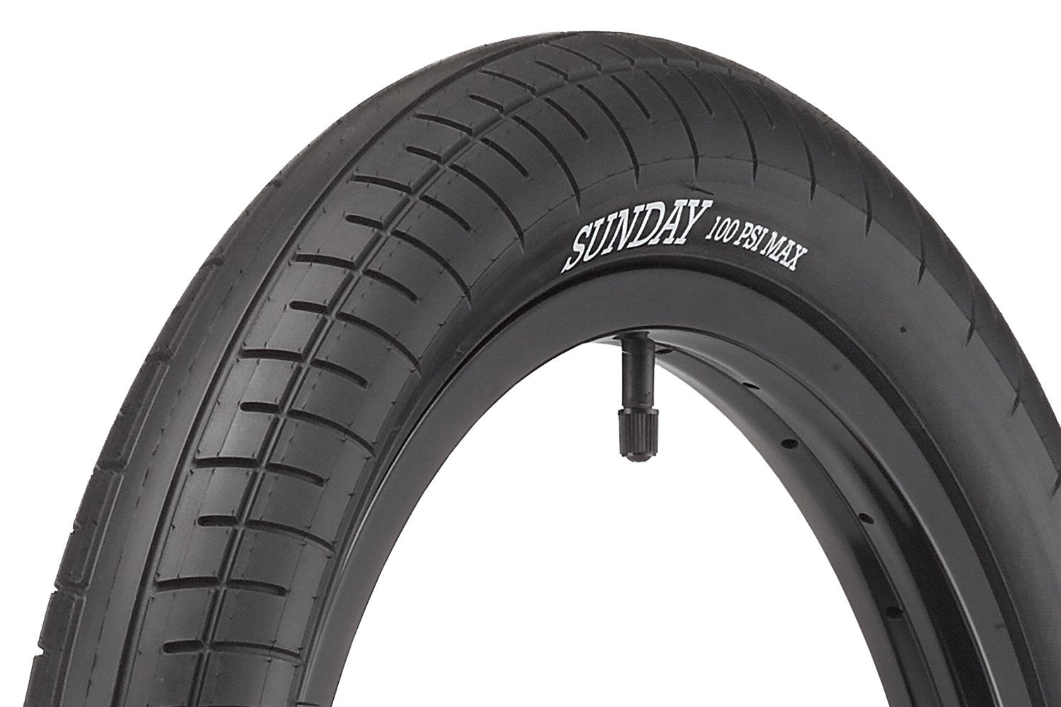 Sunday Street Sweeper Black - BMX Tire Close-up