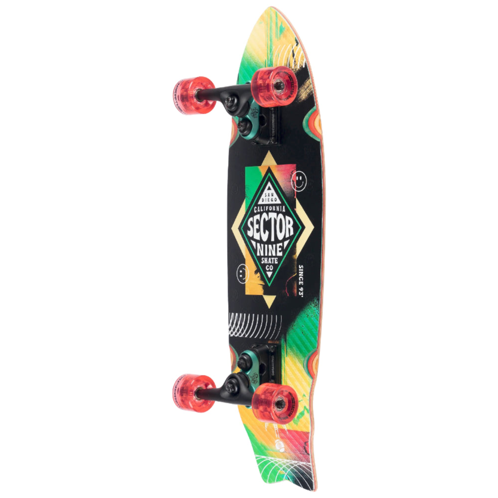 Sector 9 Wavepark Party  30.25in - Cruiser Complete Angle View