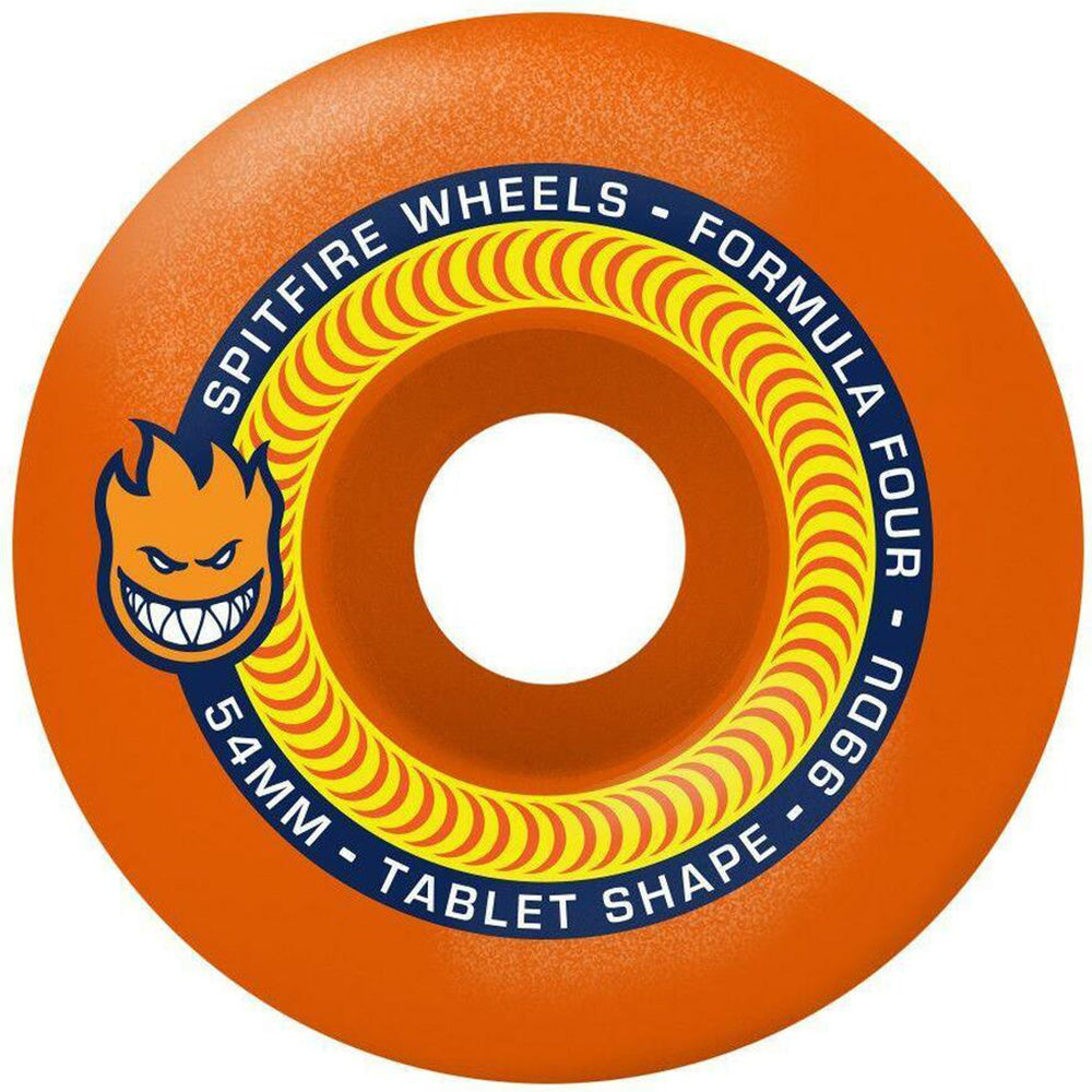 Spitfire Tablets Formula4 Neon Orange 99D 54mm - Skateboard Wheels