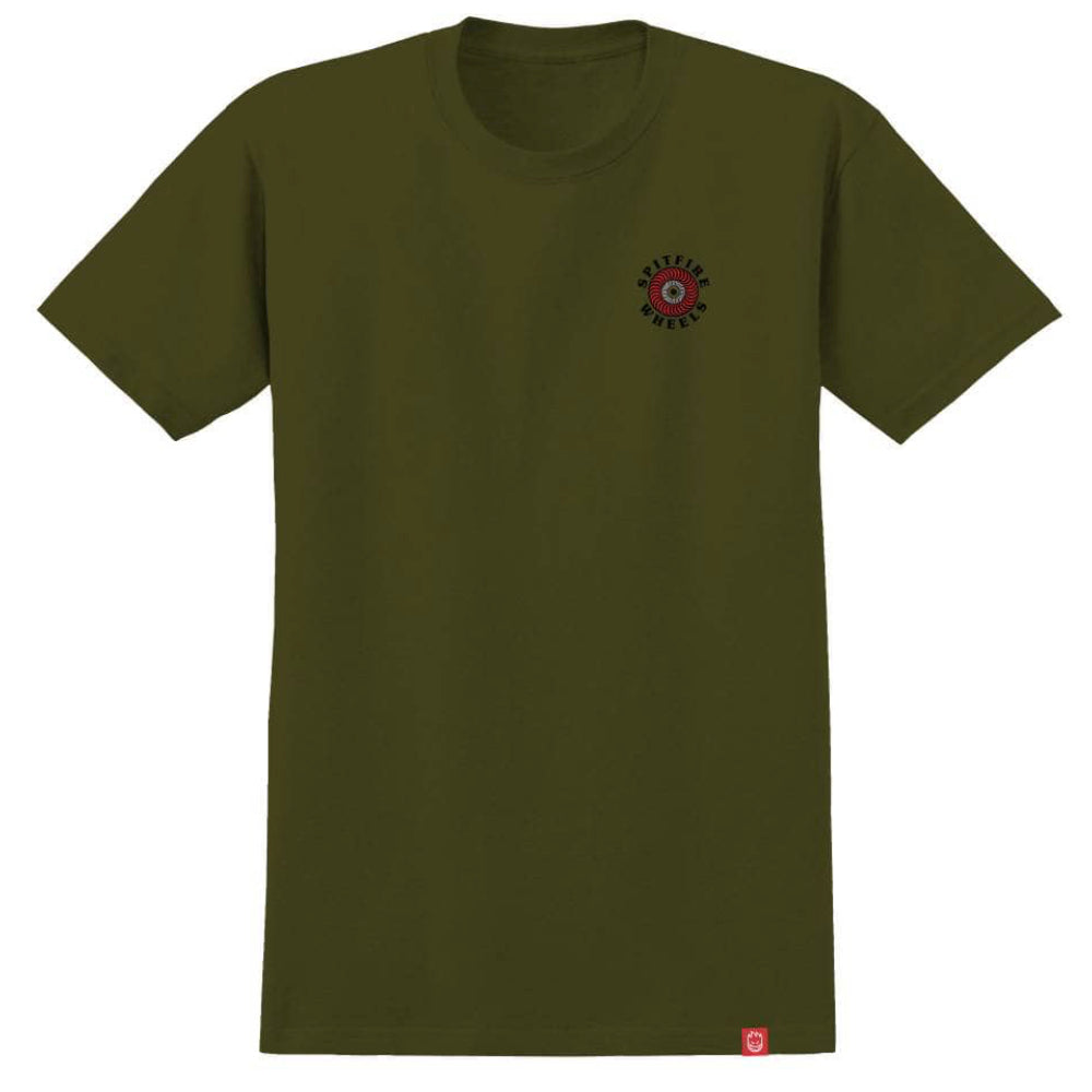 Spitfire OG Classic Fill Military Green / Multi Color Print T-Shirt