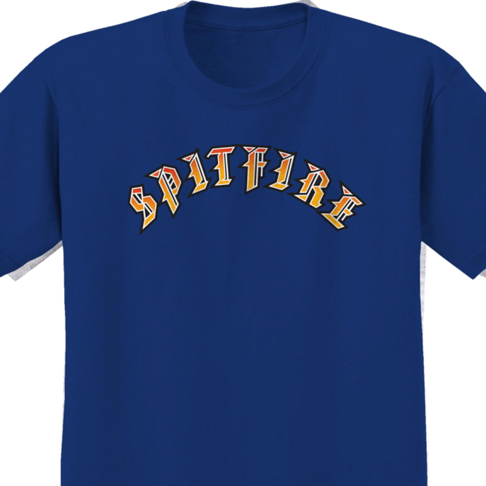 Spitfire Youth Old E T-Shirt Royal Close Up