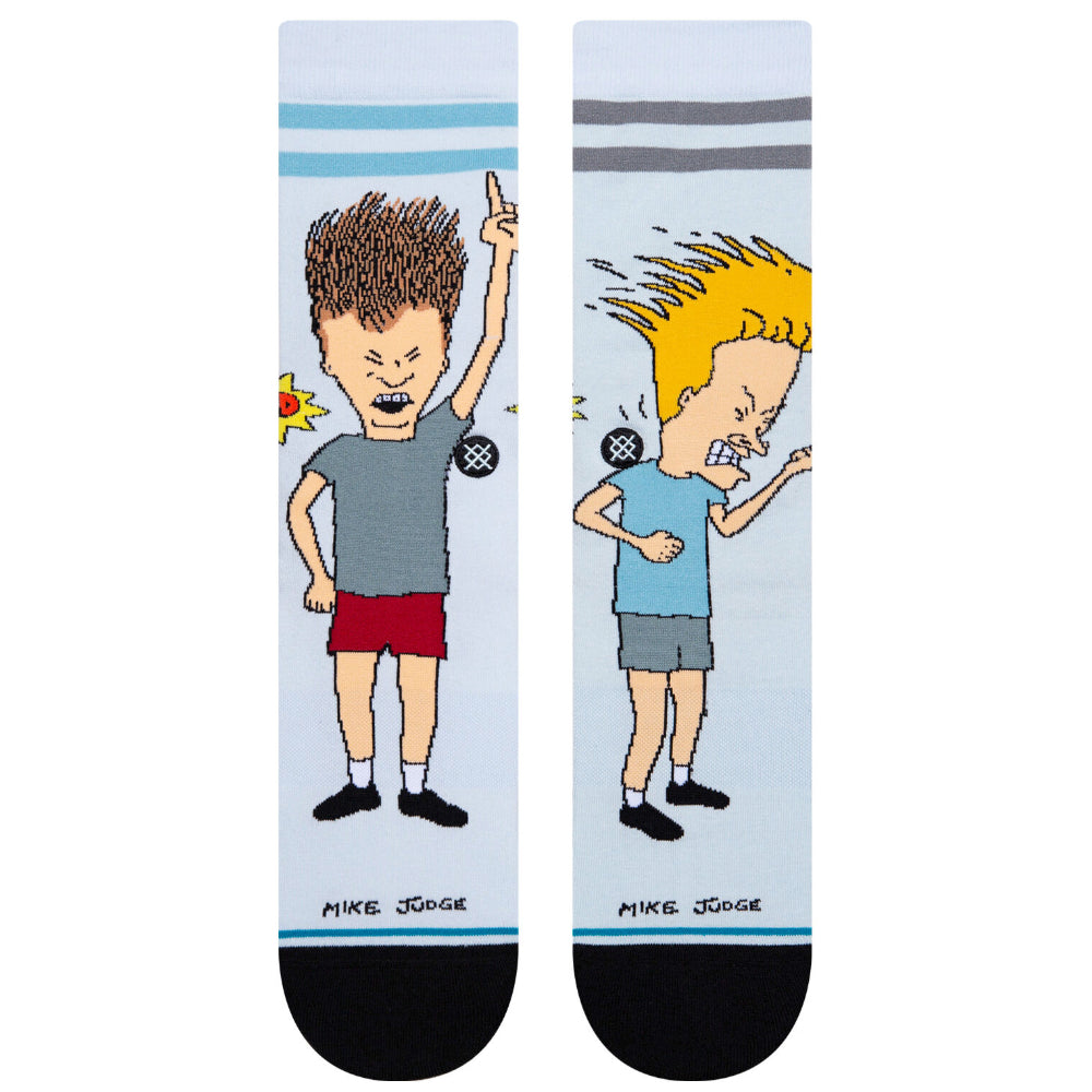 Stance Beavis And Butthead Settle Down Crew Socks Front