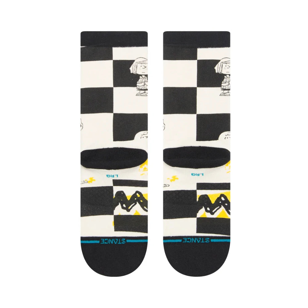 Stance Kids x Peanuts Checked Crew Socks Infiknit Back