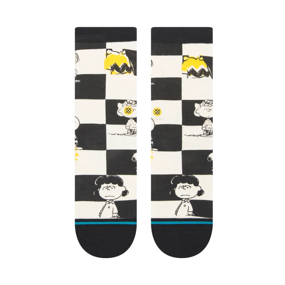 Stance Kids x Peanuts Checked Crew Socks Infiknit Front