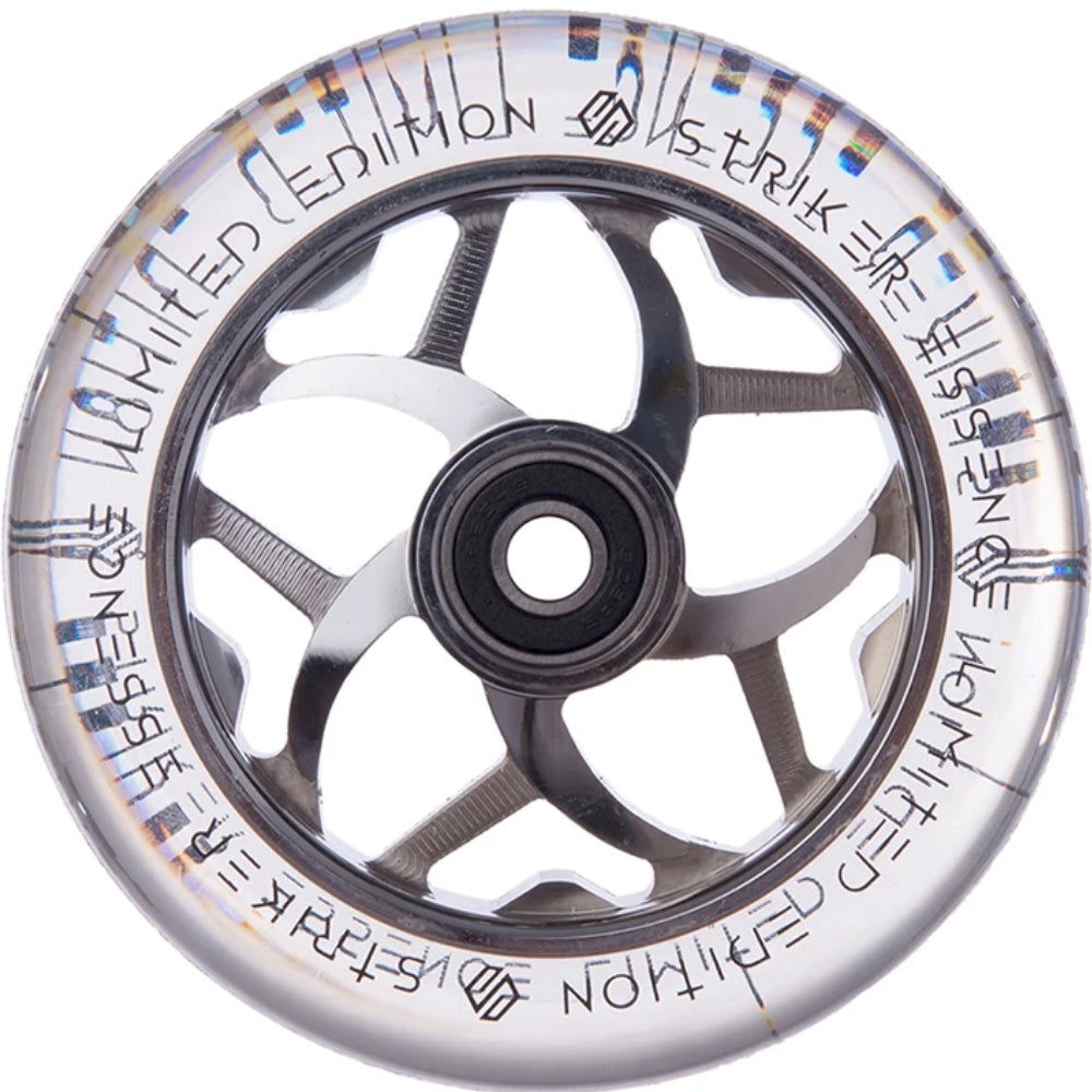 Striker Essence v3 Clear PU 110mm (PAIR) - Scooter Wheels Chrome