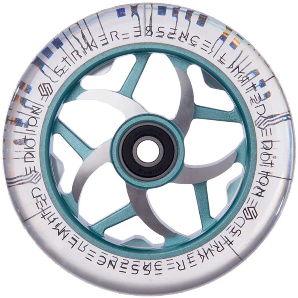 Striker Essence v3 Clear PU 110mm (PAIR) - Scooter Wheels Teal