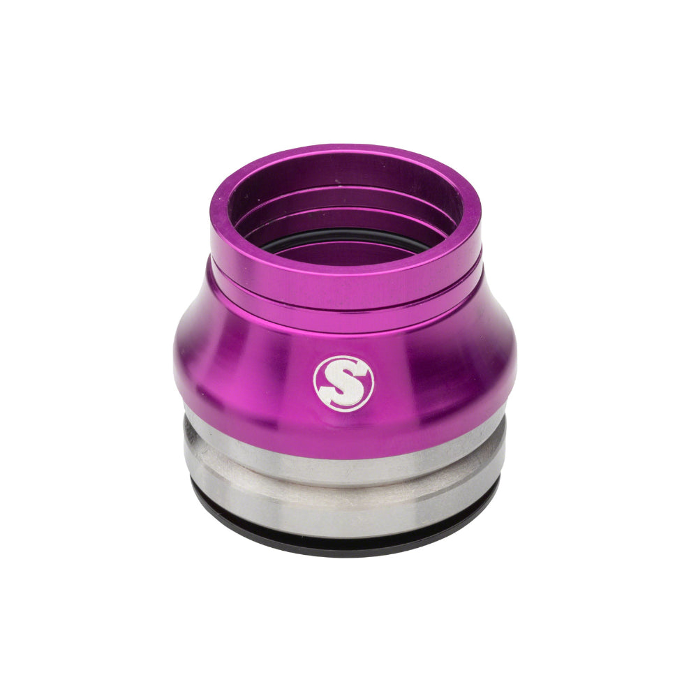 Sunday Conical Anodized Purple Integrated Headset top Angle