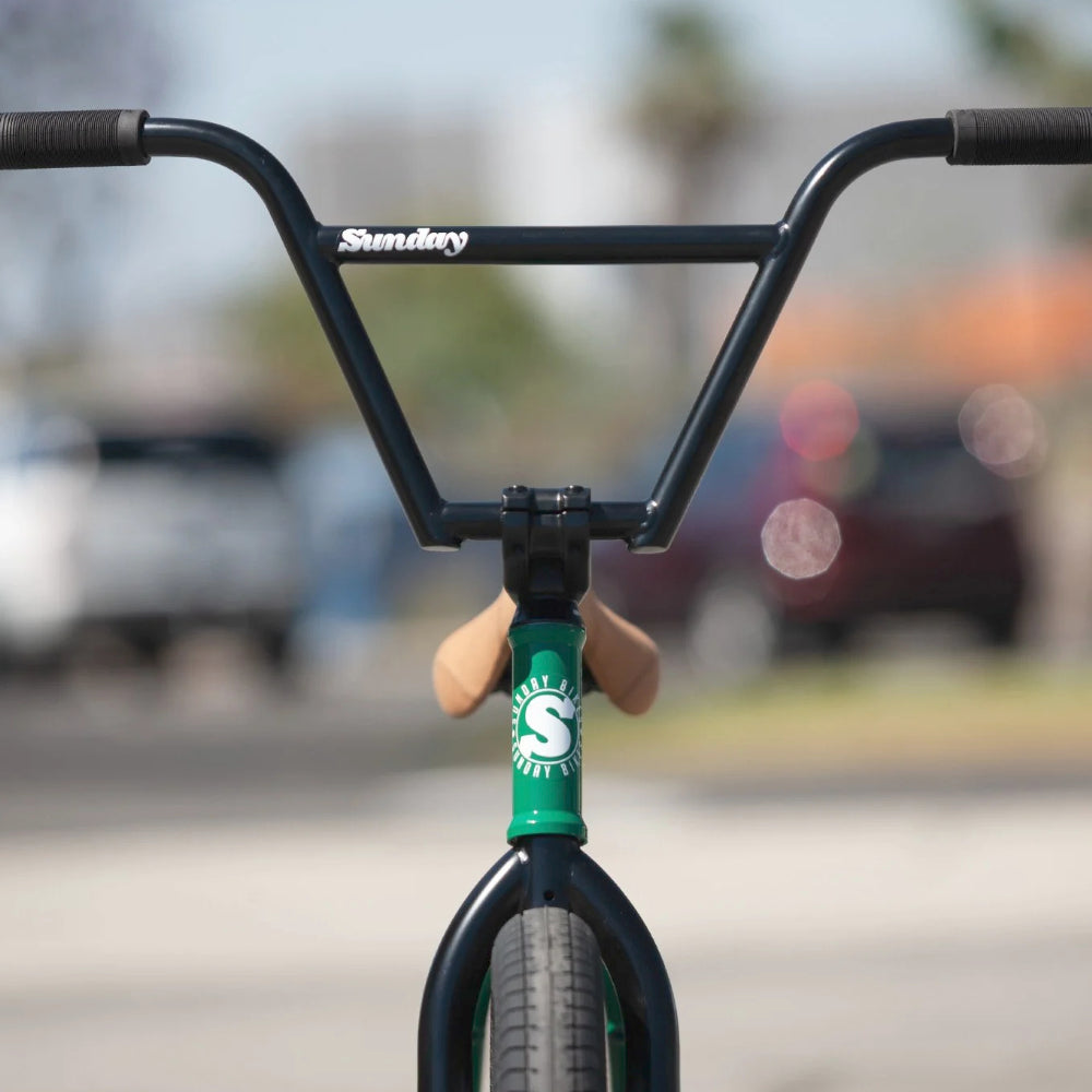 Sunday Forecaster Alex Siemon Sig. Gloss Hunter Green BMX Complete Front View 4 Piece Bars